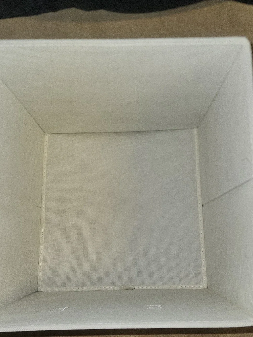 Fabric Storage Cube Bin - Gray Woven Pattern